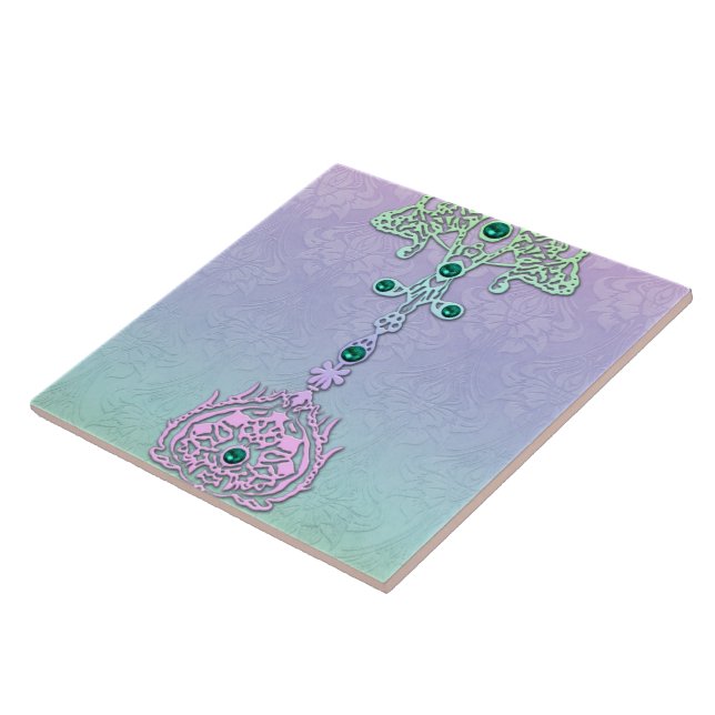 PARISIAN JEWEL: SOFT RAINBOW CERAMIC TILE (Side)