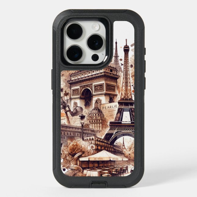  Parisian Landmarks Collage Phone Case – Iconic Fr (Back)