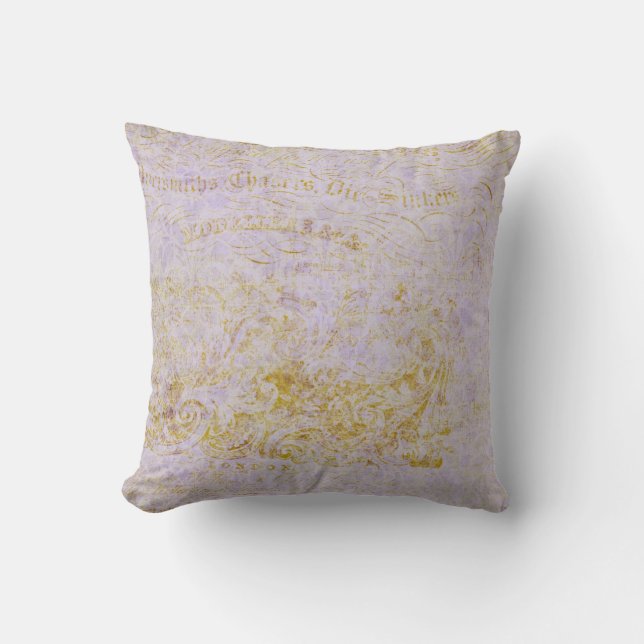 Parisian Lavender Throw Pillow (Front)
