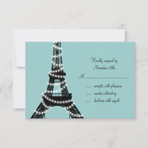 Parisian Lights RSVP (turquoise)