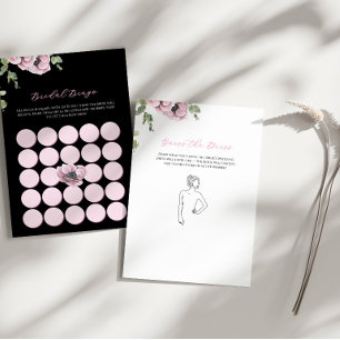 Parisian Oh la la Bridal Shower Bingo
