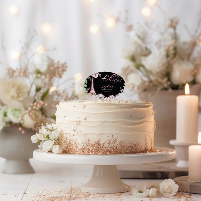 Parisian Oh La La Bridal Shower Cake Topper (Creator Uploaded)
