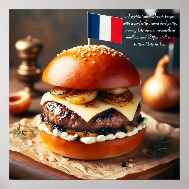 Parisian Patisserie Burger Poster (Front)