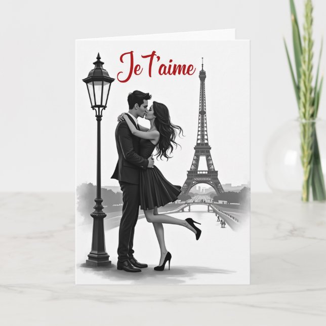 Parisian Romance Love Card (Front)