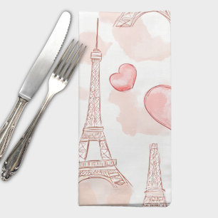 Parisian Romance Valentine Cloth Napkin