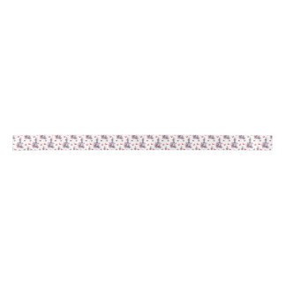 Parisian Romantic Purple Eiffel Tower Butterflies Satin Ribbon
