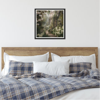 Parisian Secret Garden Mansion Canvas Print