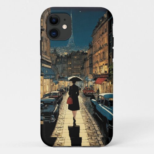 Parisian SerenadeNight Eiffel Tower Phone Cover iPhone 11 Case