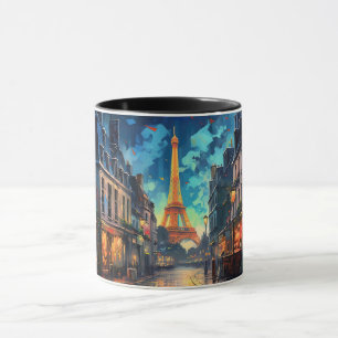 Parisian Street, Eiffel Tower: A Captivating Paris Mug
