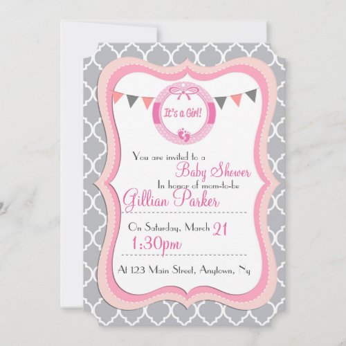 Parisian Style Baby Shower Invitation