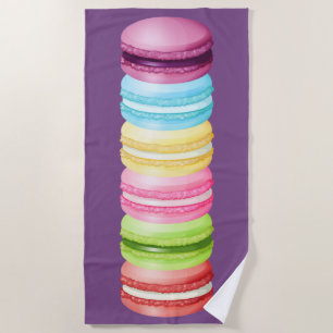 Parisian-style Macarons Beach Towel