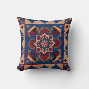 Parisian Style with Blue Kilim Pillows: Chic Throw Pillow