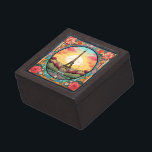 Parisian Sunset Eiffel Tower Paris French Floral Gift Box<br><div class="desc">Bright Parisian Sunset Eiffel Tower Paris French France Floral Gift Boxes features an art deco style Paris sunset with the Eiffel Tower in a bold floral frame. Created by Evco Studio www.zazzle.com/store/evcostudio</div>