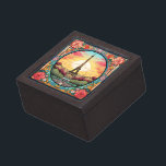 Parisian Sunset Eiffel Tower Paris French Floral Gift Box<br><div class="desc">Bright Parisian Sunset Eiffel Tower Paris French France Floral Gift Boxes features an art deco style Paris sunset with the Eiffel Tower in a bold floral frame. Created by Evco Studio www.zazzle.com/store/evcostudio</div>