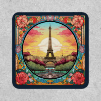 Parisian Sunset Eiffel Tower Paris French Floral