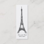 Parisian Theme Eiffel Tower Travel Agent Skinny Mini Business Card at Zazzle