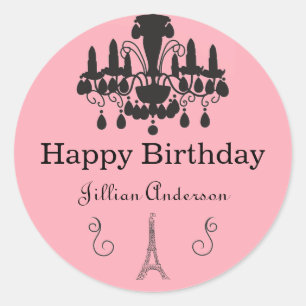 Parisian Themed - Circle Sticker