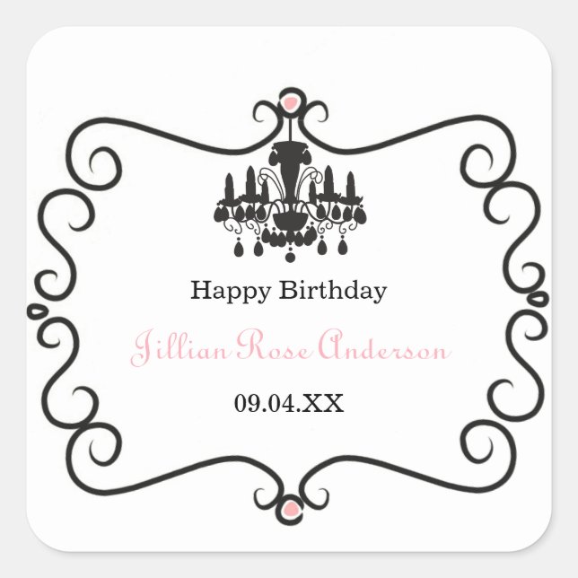 Parisian Themed - Square Sticker (Front)