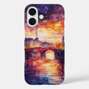 Parisian Twilight Reflections iPhone 16 Case