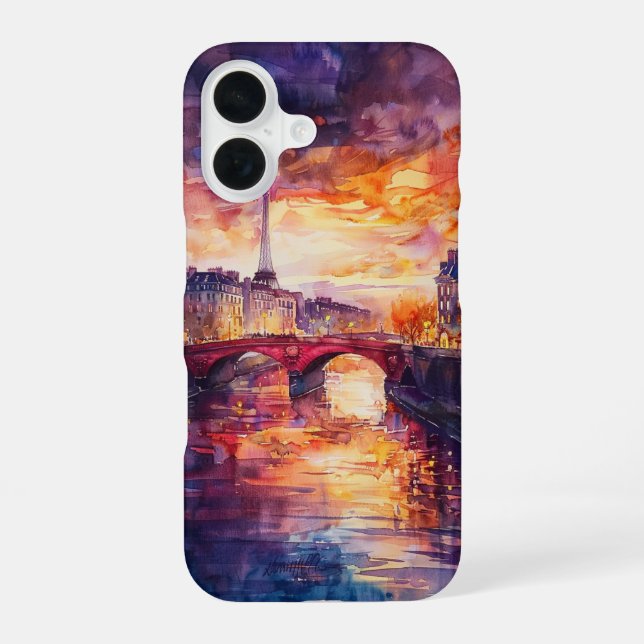 Parisian Twilight Reflections Iphone Case (Back)
