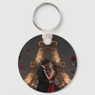 Parisian Valentines Day Keychain