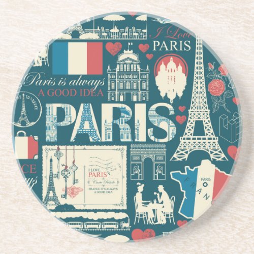 Parisian Vintage French Republic Elegance Coaster