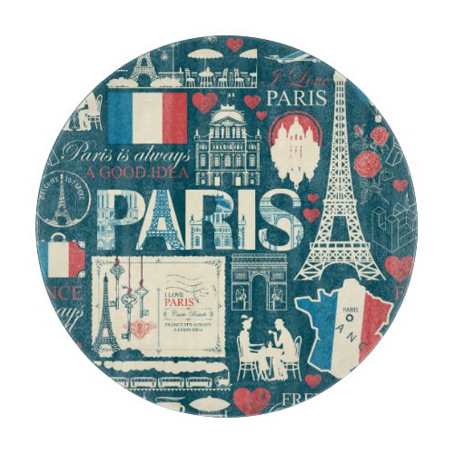 Parisian Vintage French Republic Elegance Cutting Board