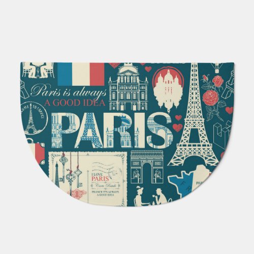 Parisian Vintage French Republic Elegance Doormat