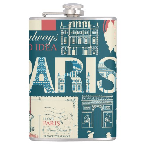 Parisian Vintage French Republic Elegance Flask