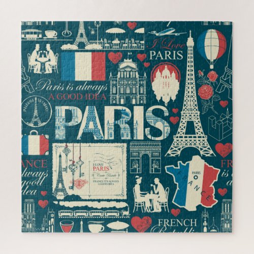 Parisian Vintage French Republic Elegance Jigsaw Puzzle