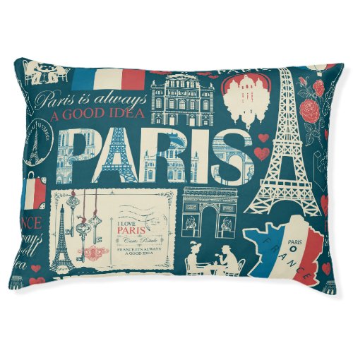 Parisian Vintage French Republic Elegance Pet Bed