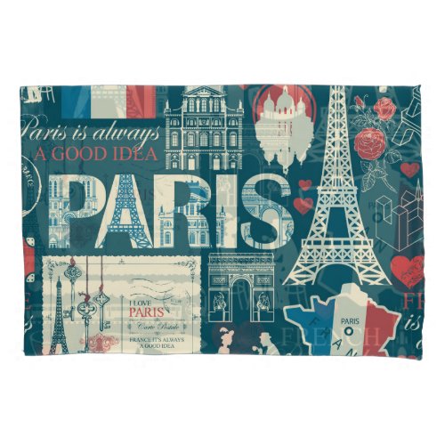 Parisian Vintage French Republic Elegance Pillow Case