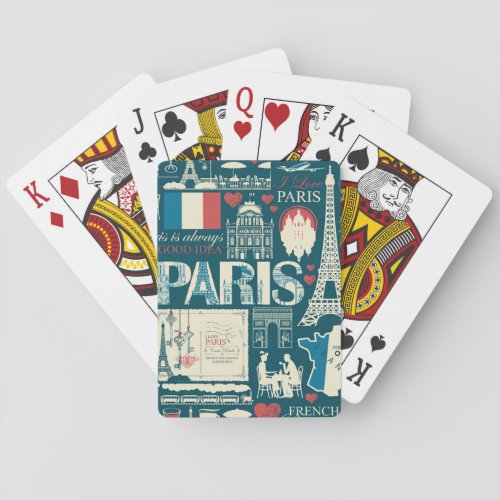 Parisian Vintage French Republic Elegance Playing Cards