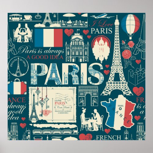Parisian Vintage French Republic Elegance Poster