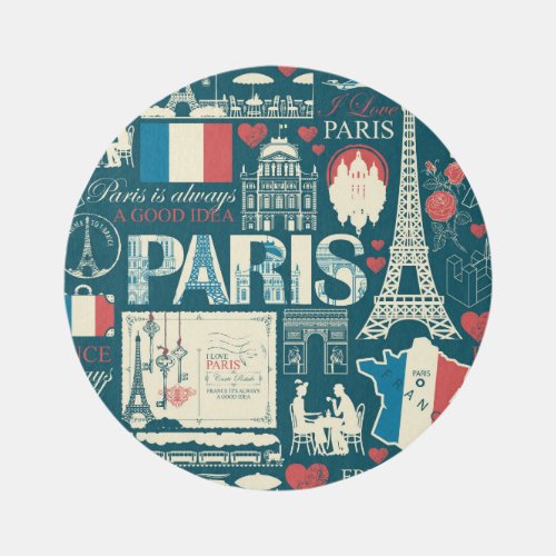 Parisian Vintage French Republic Elegance Rug