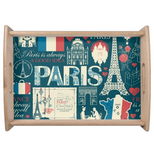 Parisian Vintage French Republic Elegance Serving Tray