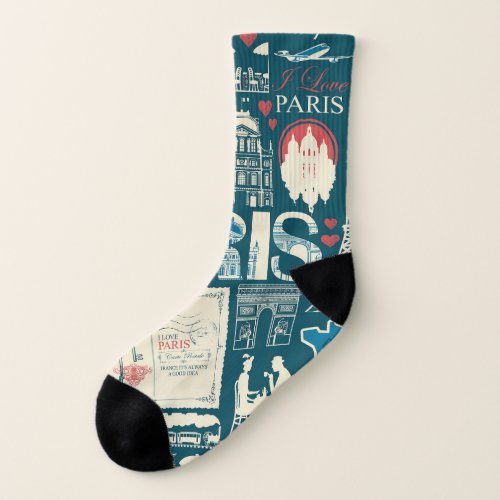 Parisian Vintage French Republic Elegance Socks