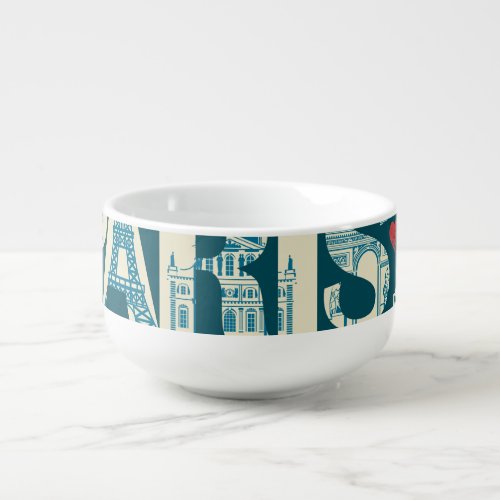 Parisian Vintage French Republic Elegance Soup Mug