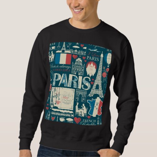 Parisian Vintage French Republic Elegance Sweatshirt