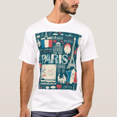 Parisian Vintage French Republic Elegance T_Shirt