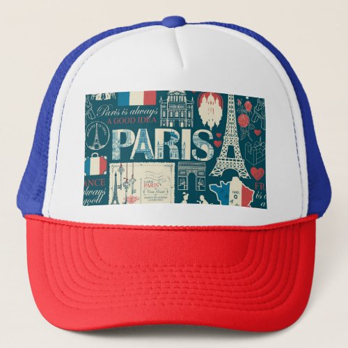 Parisian Vintage French Republic Elegance Trucker Hat