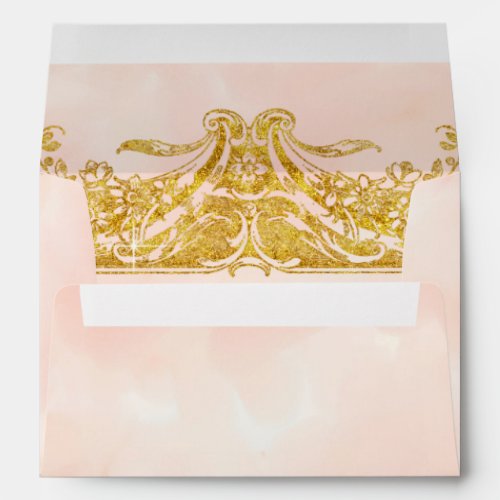 Parisian Vintage Rose Manor House Formal Wedding Envelope