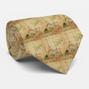 Parisian Vintage With Eiffel Tower Neck Tie