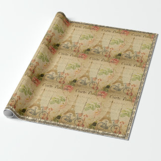 Parisian Vintage With Eiffel Wrapping Paper