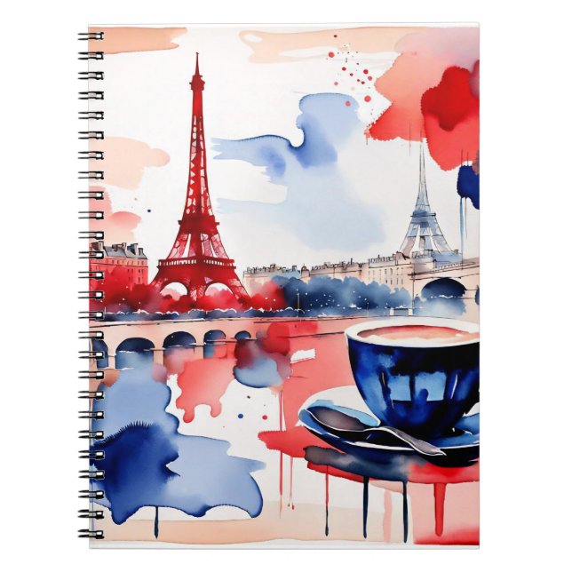 Parisian Watercolor Reverie Notebook (Front)
