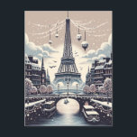 Parisian Winter Elegance - Christmas in the City Holiday Postcard<br><div class="desc">Step into a Parisian winter wonderland with our "Parisian Winter Elegance" Christmas card. This exquisite card captures the romance and charm of Paris during the festive season. From the shimmering lights along the Seine to the majestic Eiffel Tower aglow with holiday cheer, each element of this card reflects the sophisticated...</div>