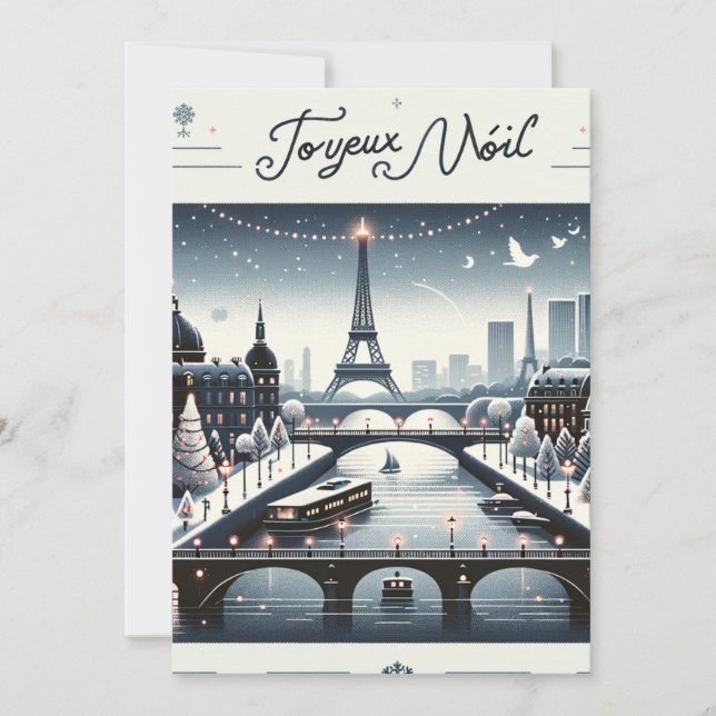 Parisian Winter Elegance, City of lights Invitation (Front)