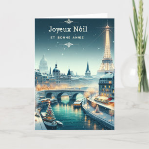 Parisian Winter Elegance  Holiday Card
