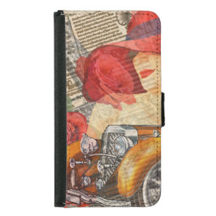 Parisian Woman: Eiffel Tower Retro. Samsung Galaxy S5 Wallet Case