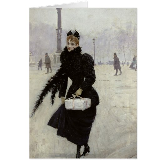 Parisian woman in the Place de la Concorde (Front)